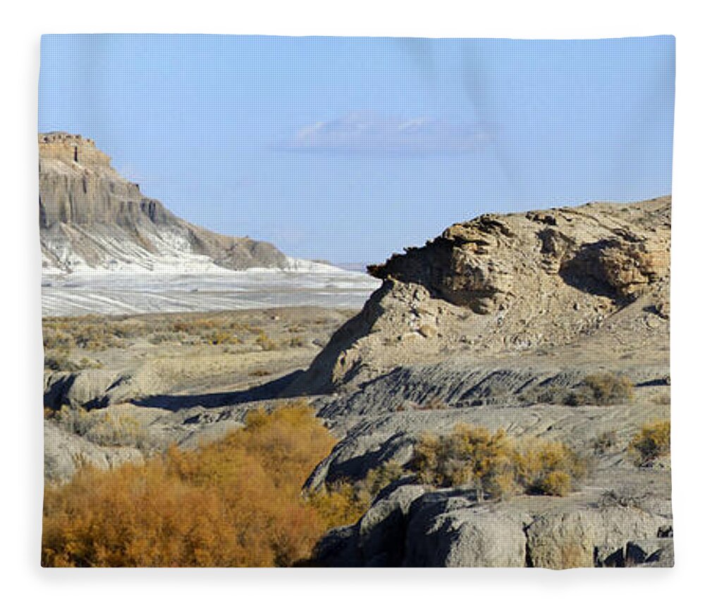 Surreal Fleece Blanket featuring the photograph Utah Outback 42 Panoramic by Mike McGlothlen