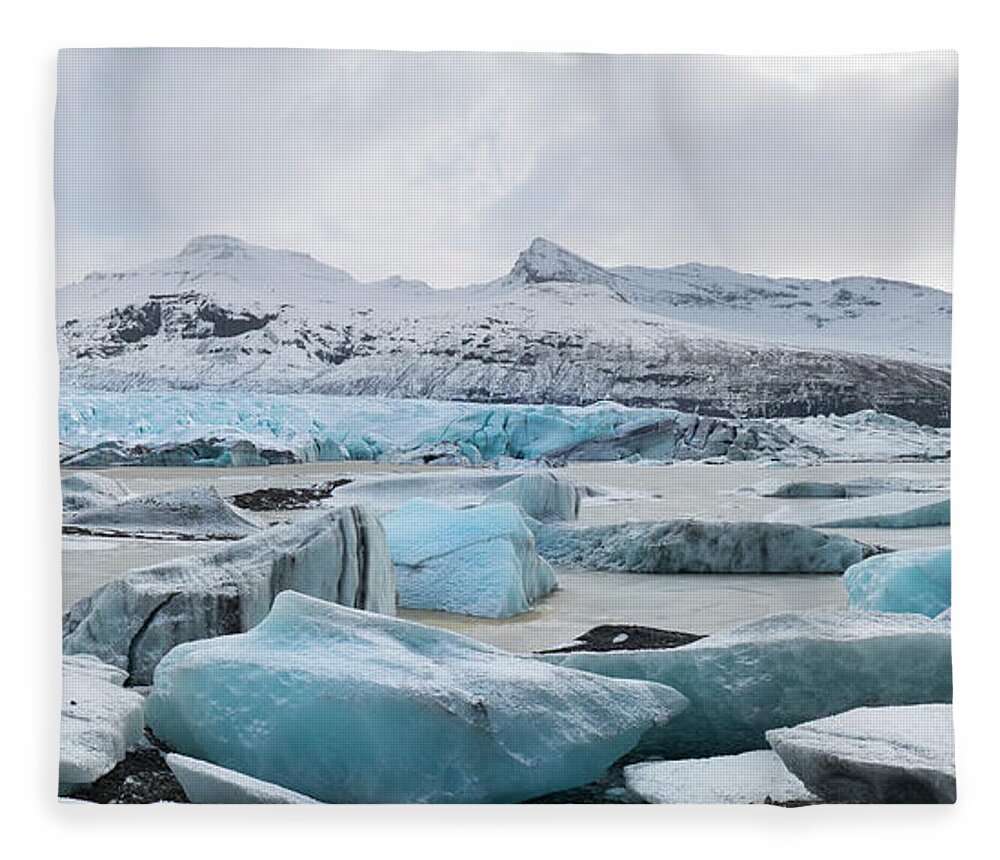 Scenics Fleece Blanket featuring the photograph Vatnajokull Glacier, Iceland by Travelpix Ltd