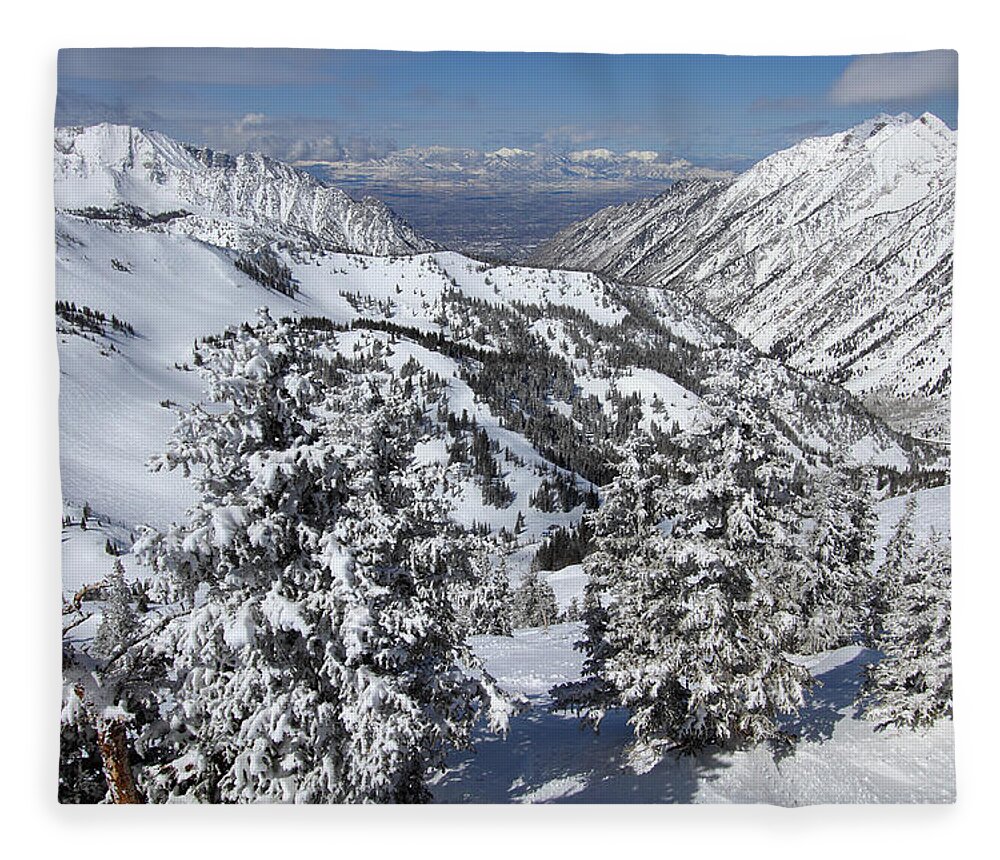 Landscape Fleece Blanket featuring the photograph View from Hidden Peak by Brett Pelletier