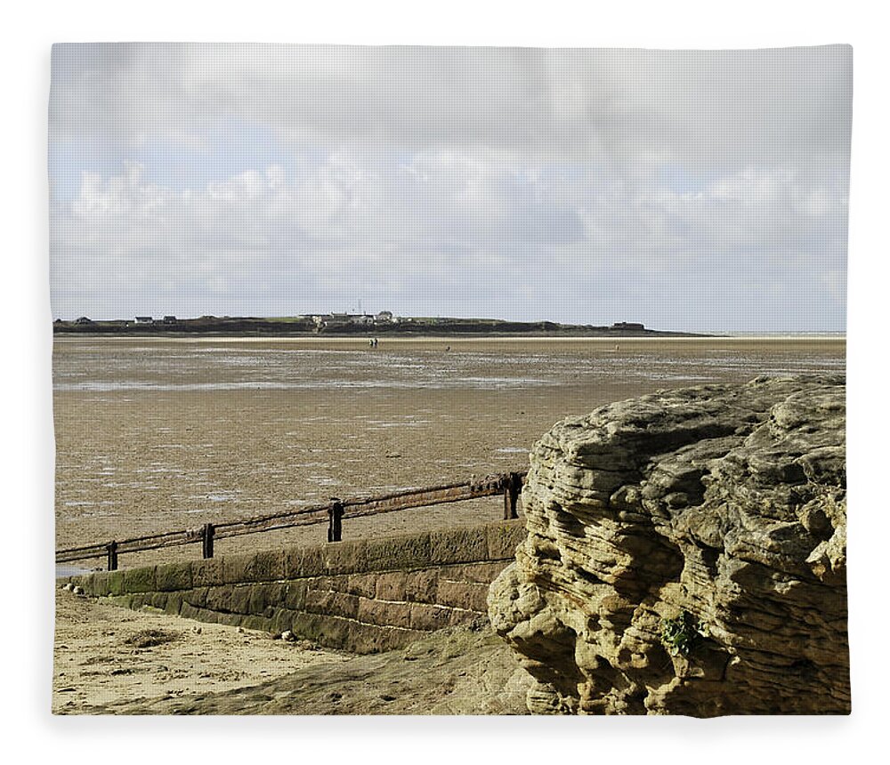 Hilbre Island Fleece Blanket featuring the photograph View over to Hilbre by Spikey Mouse Photography