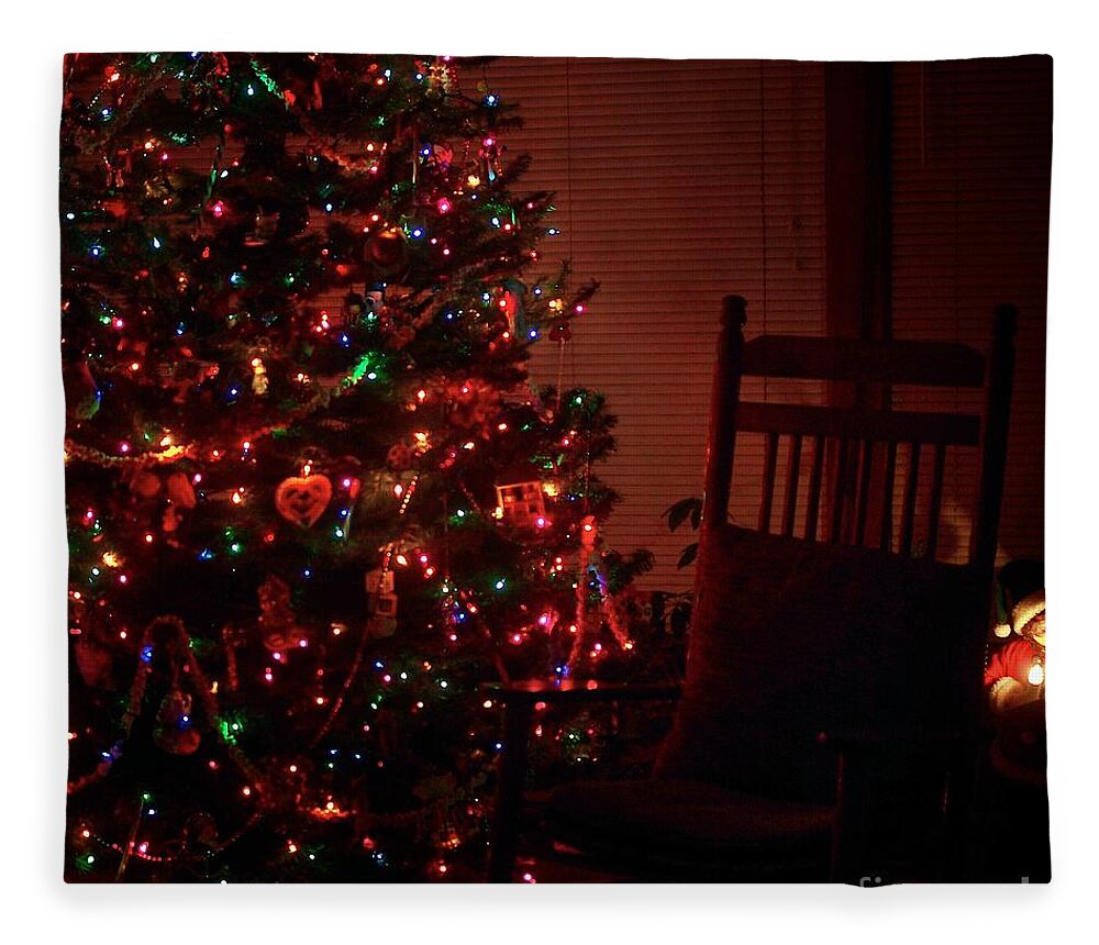 Christmas Cards Fleece Blanket featuring the photograph Waiting for Christmas - Square by Frank J Casella