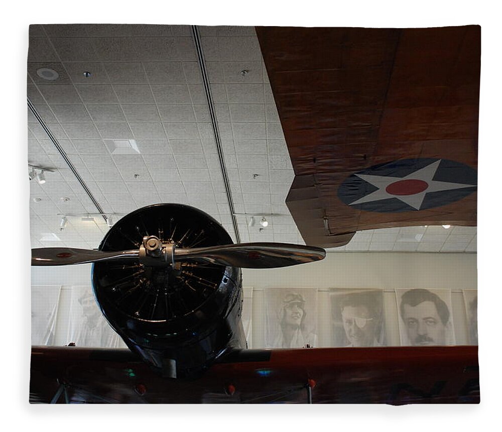 Aviators Fleece Blanket featuring the photograph Wall of Great Aviators by Kenny Glover