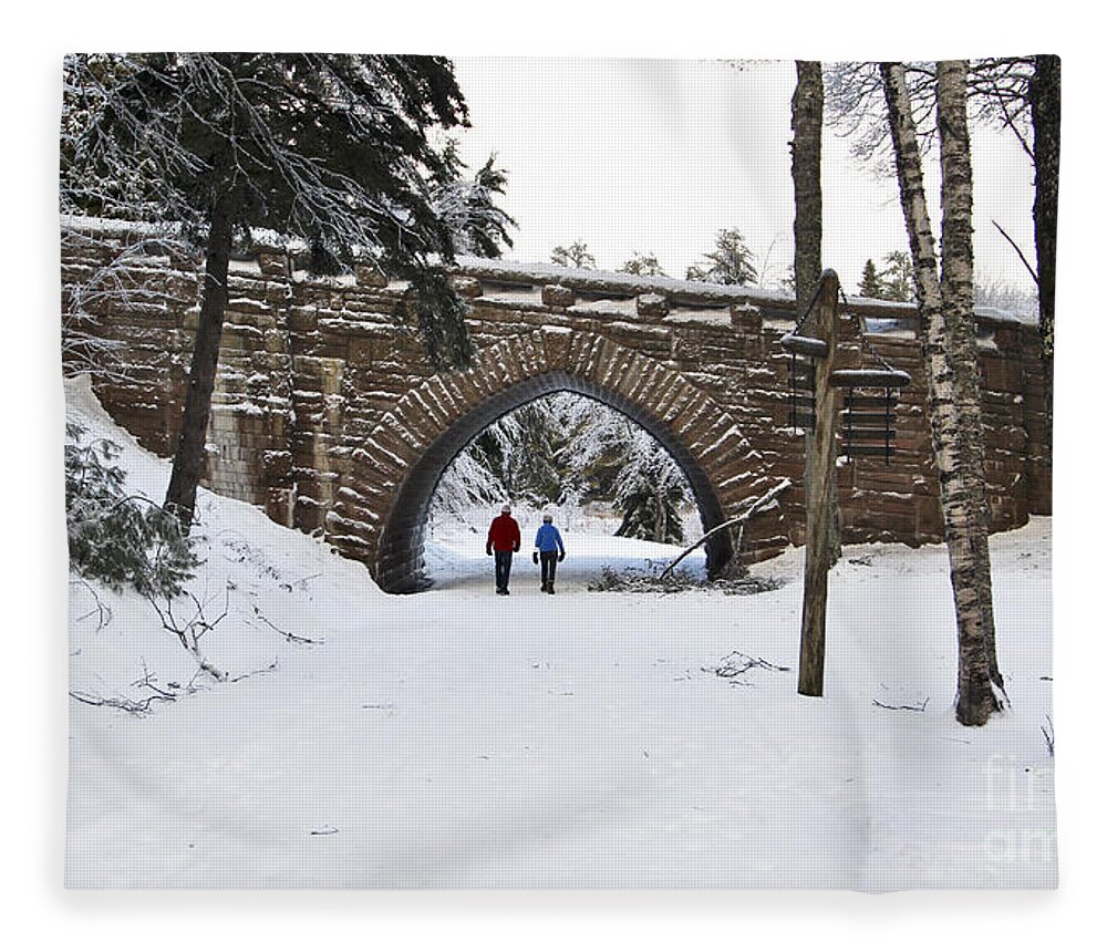Maine Fleece Blanket featuring the photograph Warm Winter Day by Karin Pinkham