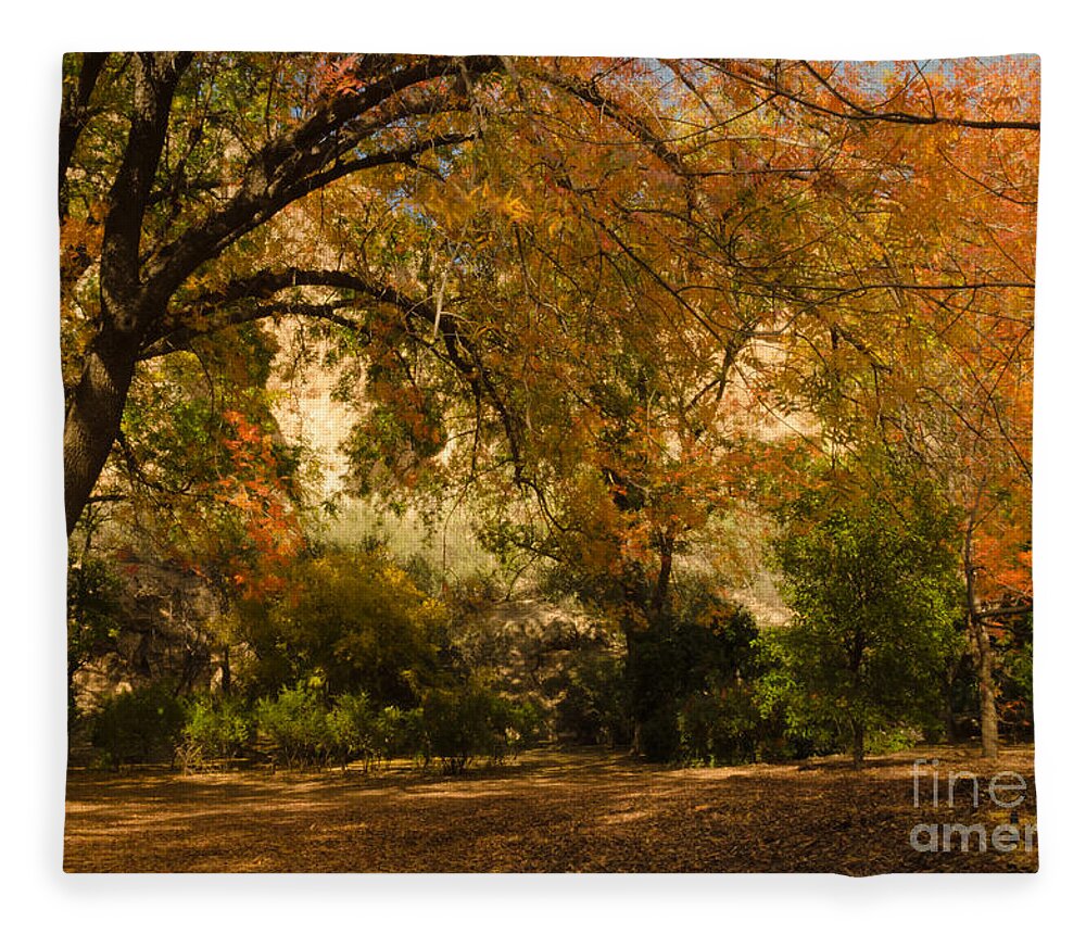 Chinese Pistachios Fleece Blanket featuring the photograph Warmth of Autumn by Tamara Becker