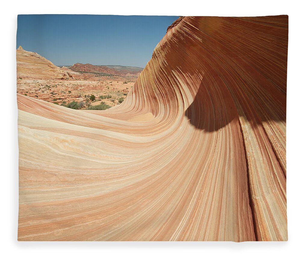 Photograph Fleece Blanket featuring the photograph Waves of Stone by Richard Gehlbach