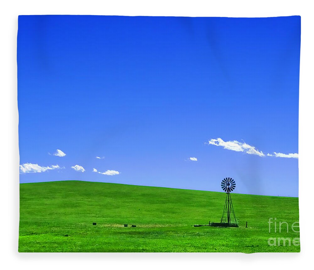 Wyoming Fleece Blanket featuring the photograph Western Hill by Olivier Le Queinec
