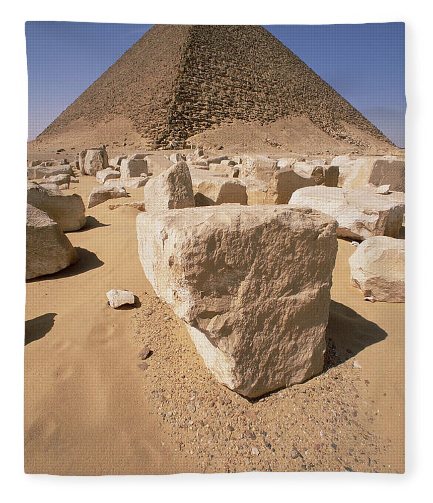 Feb0514 Fleece Blanket featuring the photograph White Pyramid Of King Snefru by Gerry Ellis