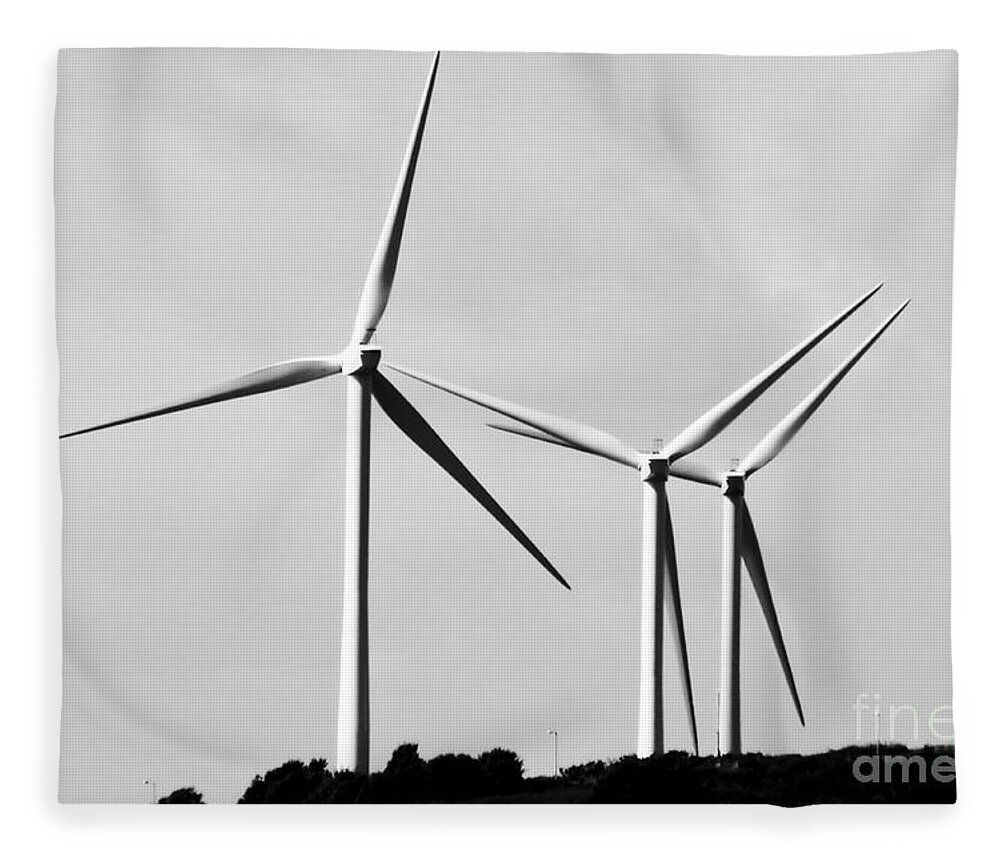Wales Fleece Blanket featuring the photograph Wind Power by Jeremy Hayden