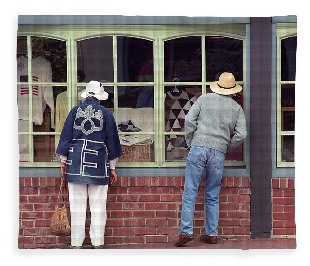 Window Shoppers Fleece Blanket featuring the photograph Window Shoppers by James B Toy