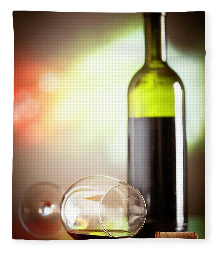 Alcohol Fleece Blanket featuring the photograph Wine Concept by Grki