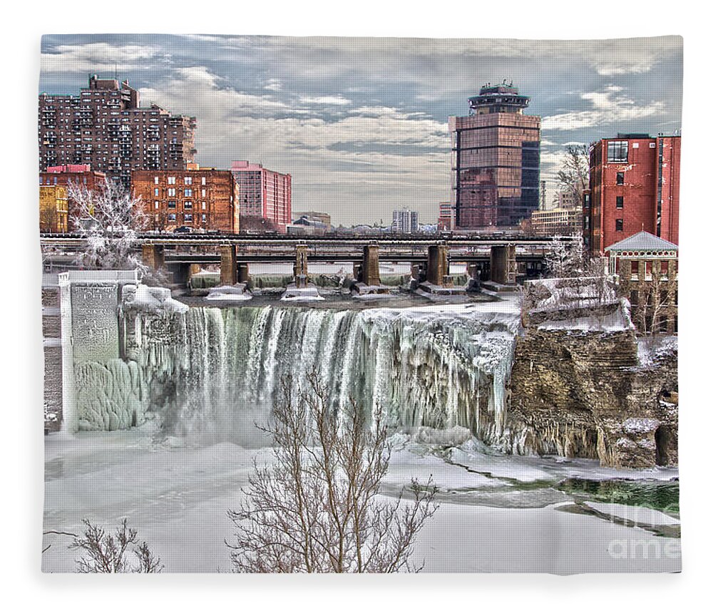Winter Fleece Blanket featuring the photograph Winter at High Falls by William Norton