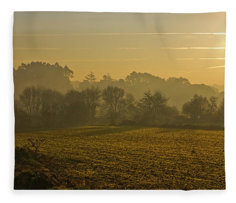 Frost Fleece Blanket featuring the photograph Winter landscape by Paulo Goncalves