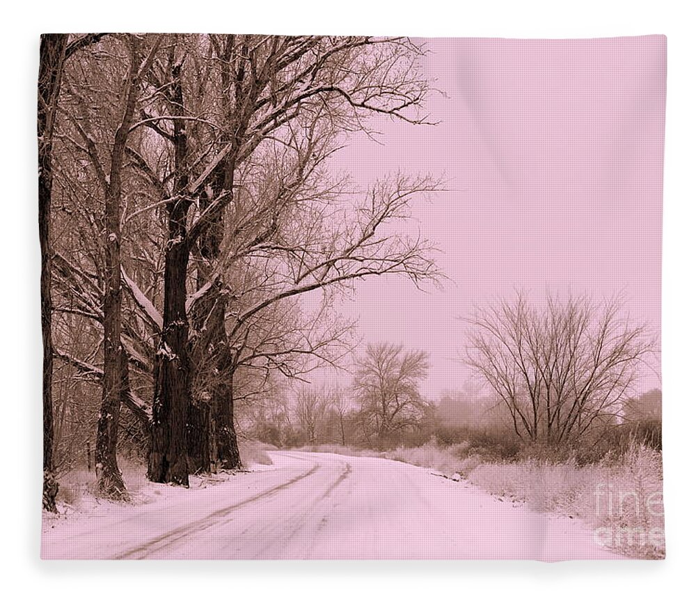 Winter Fleece Blanket featuring the photograph Winter Pink by Carol Groenen
