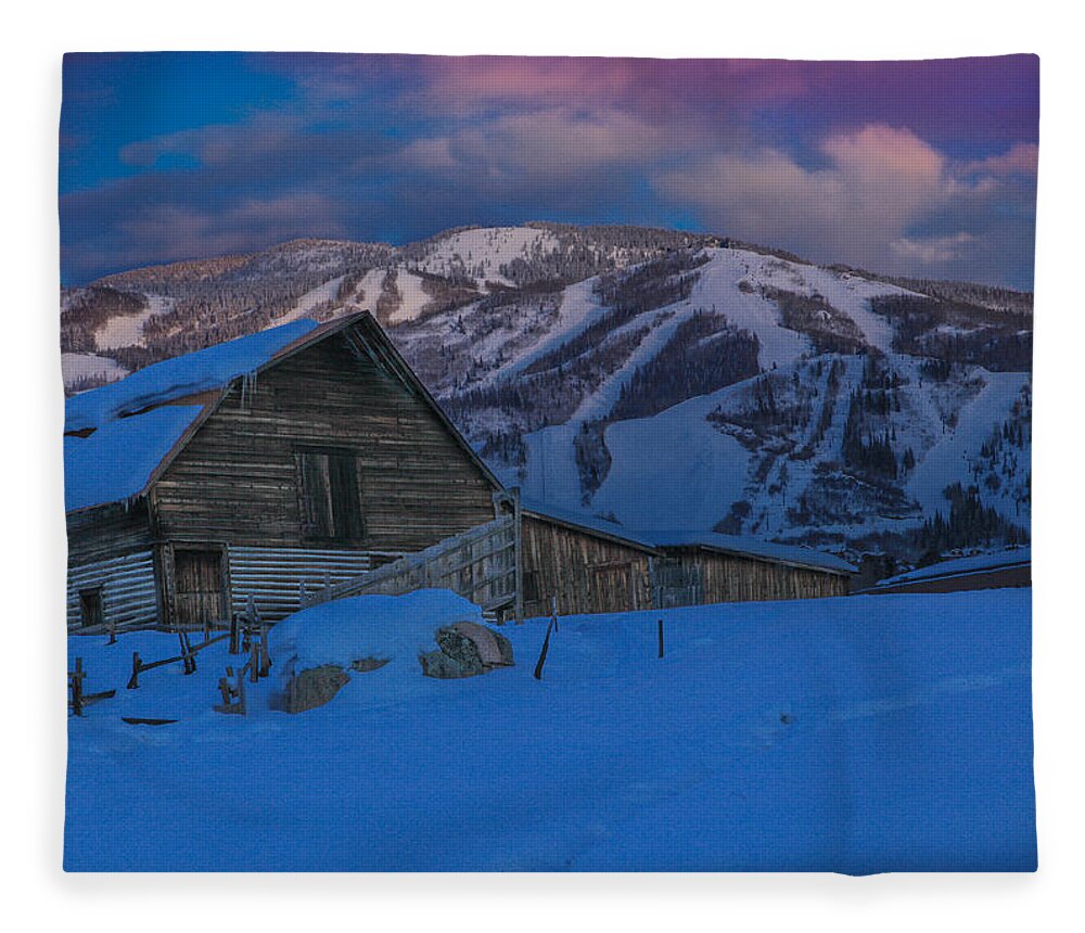 Steamboat Springs Fleece Blanket featuring the photograph Winter's Touch by Kevin Dietrich