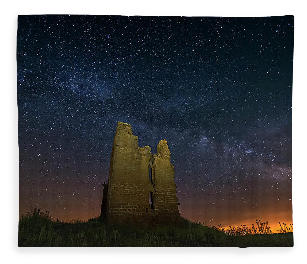 Tranquility Fleece Blanket featuring the photograph With The Milky Way by ... Abeltx ...