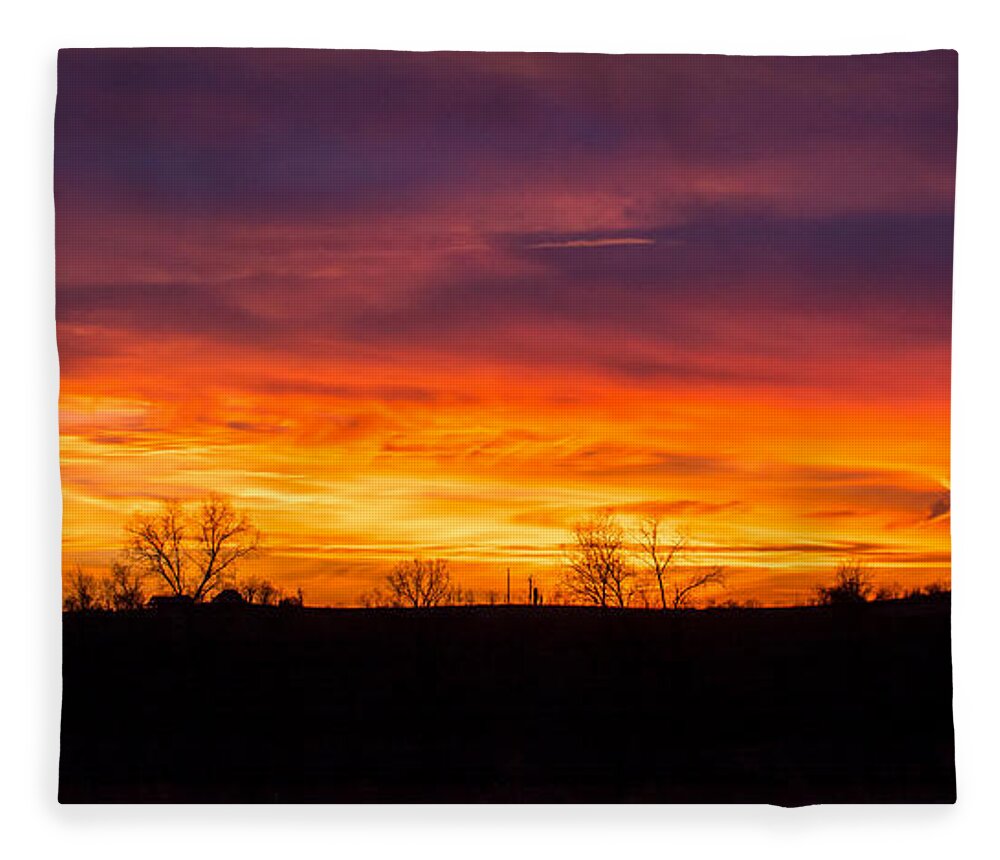 Sunset Fleece Blanket featuring the photograph Within the Clouds by Holden The Moment