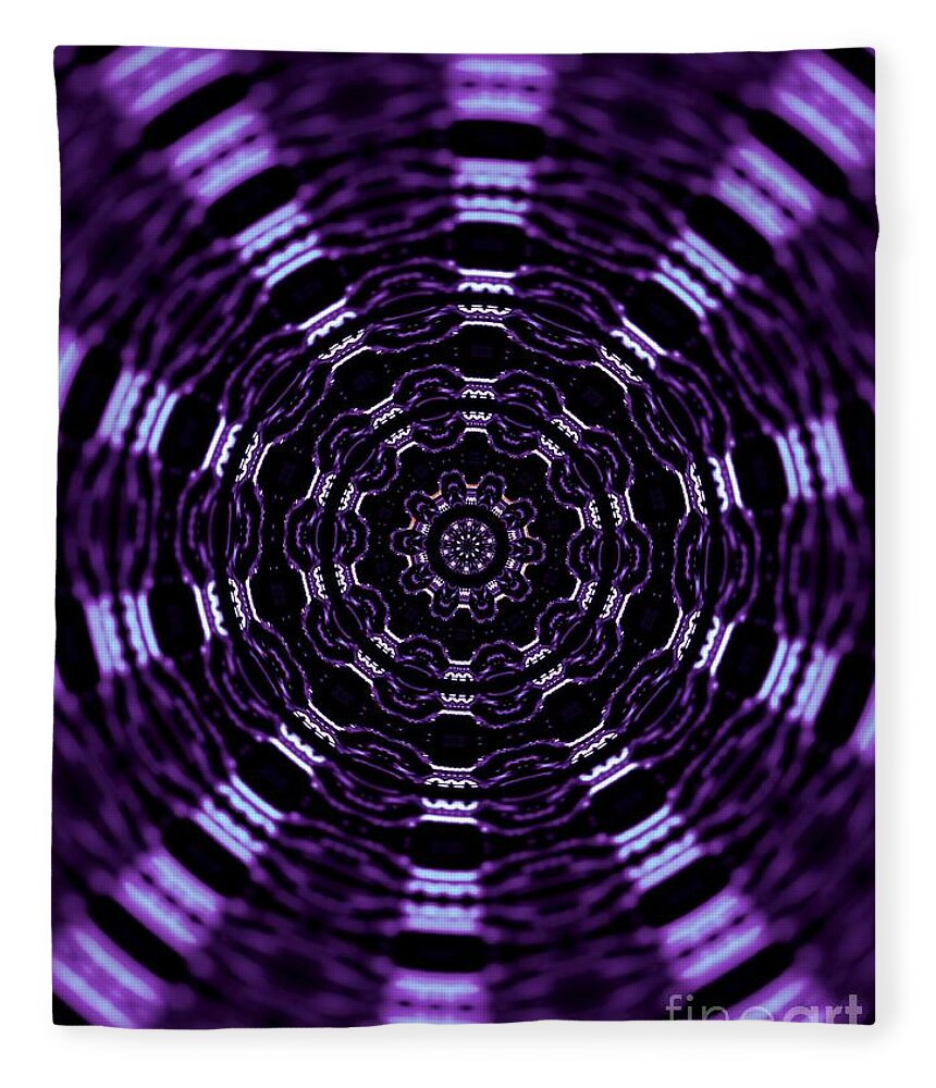 Abstract Fleece Blanket featuring the photograph Wormhole by Robyn King