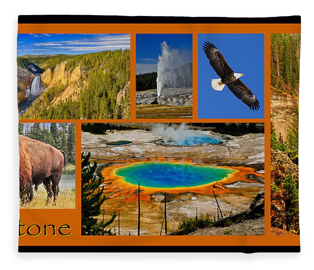 Yellowstone Fleece Blanket featuring the photograph Yellowstone National Park by Greg Norrell