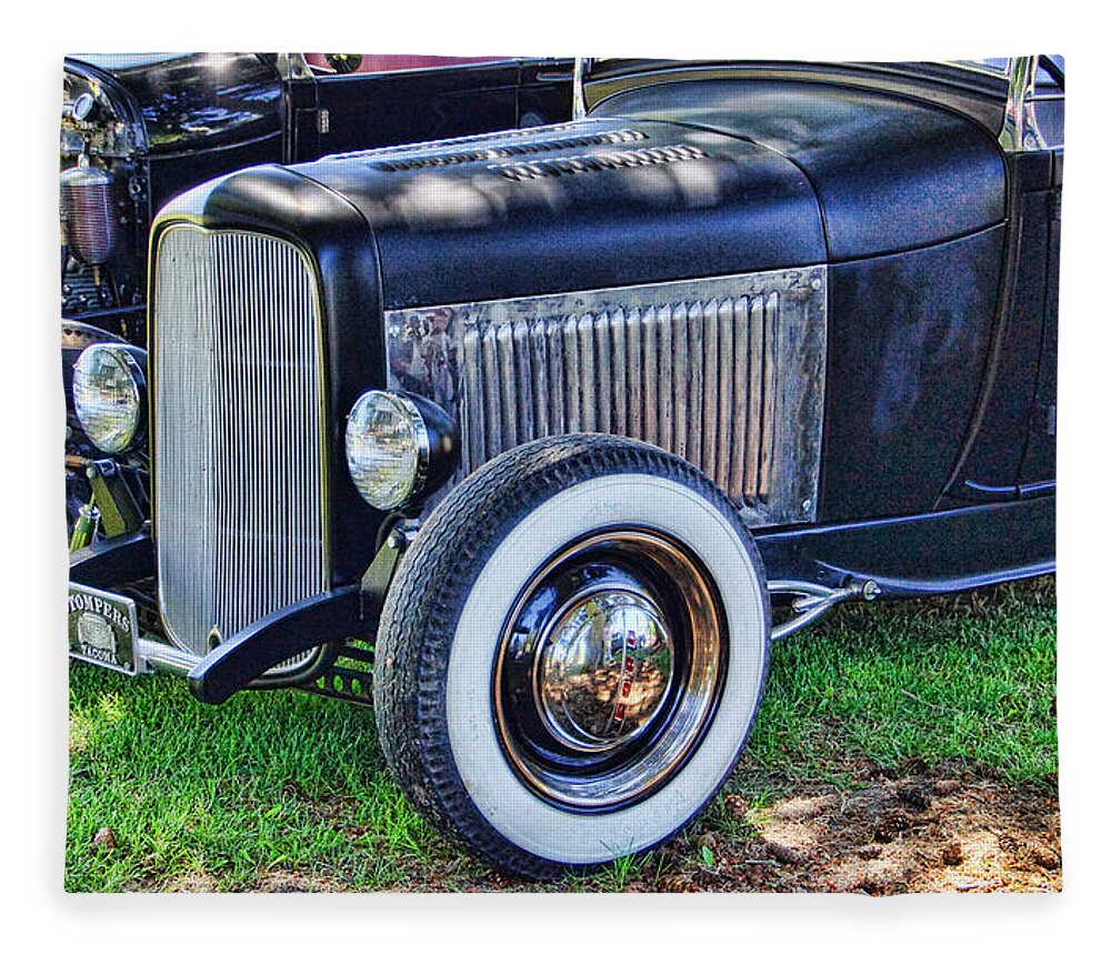  Ford Hot Rod Fleece Blanket featuring the photograph Yesterdays Hot Rod by Ron Roberts