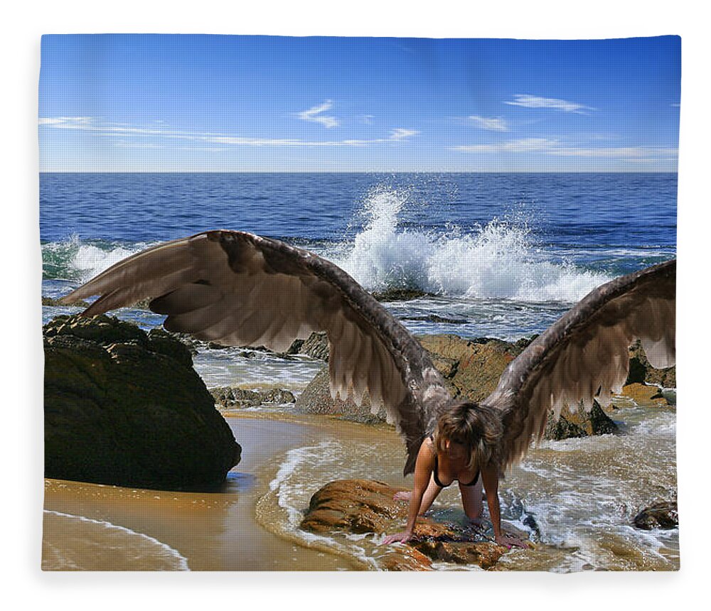 Angel Fleece Blanket featuring the photograph You Cried Out And I Came by Acropolis De Versailles