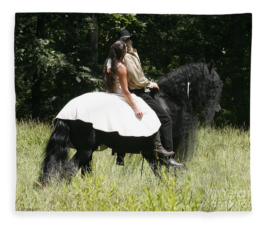 Horse Fleece Blanket featuring the photograph You May Kiss the Bride by Carol Lynn Coronios