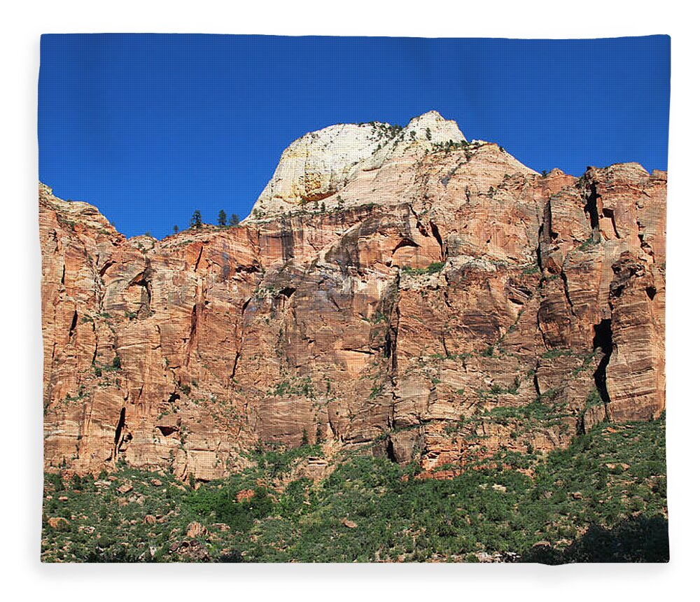 Zion Canyon Fleece Blanket featuring the photograph Zion Wall by Jemmy Archer
