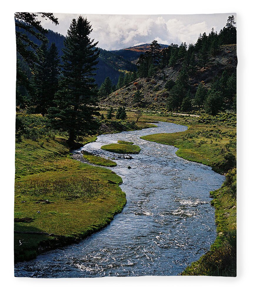 Costilla Creek Fleece Blanket featuring the photograph Costilla Creek In Fall by Ron Weathers
