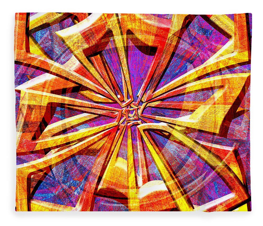 Abstract Fleece Blanket featuring the digital art 0692 Abstract Thought by Chowdary V Arikatla