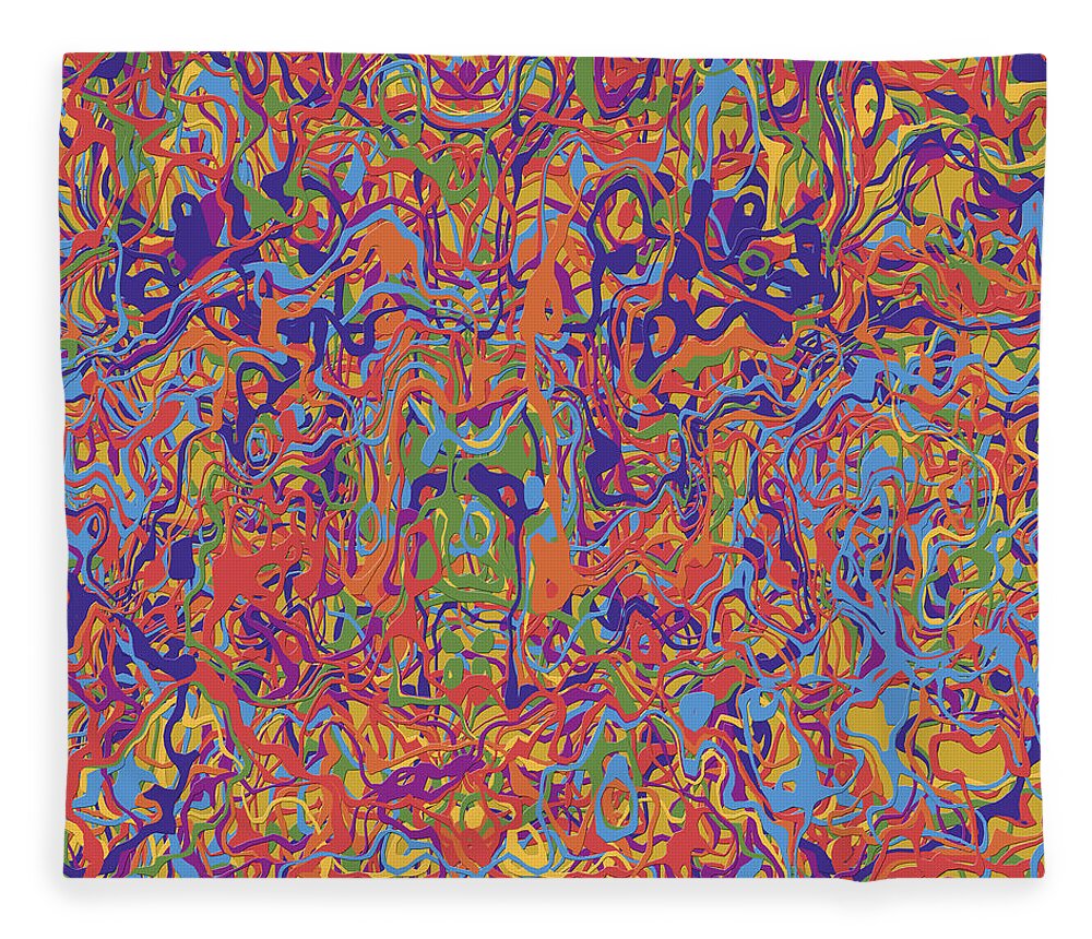 Abstract Fleece Blanket featuring the digital art 0707 Abstract Thought by Chowdary V Arikatla