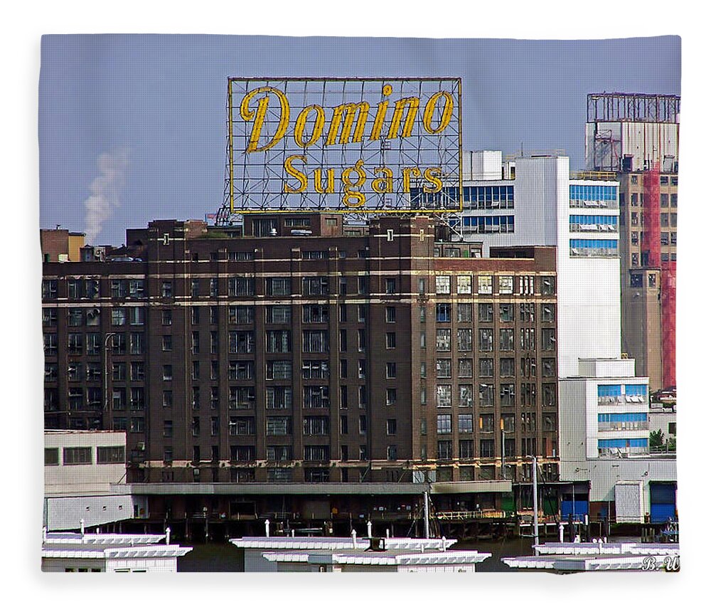2d Fleece Blanket featuring the photograph Domino Sugars #1 by Brian Wallace
