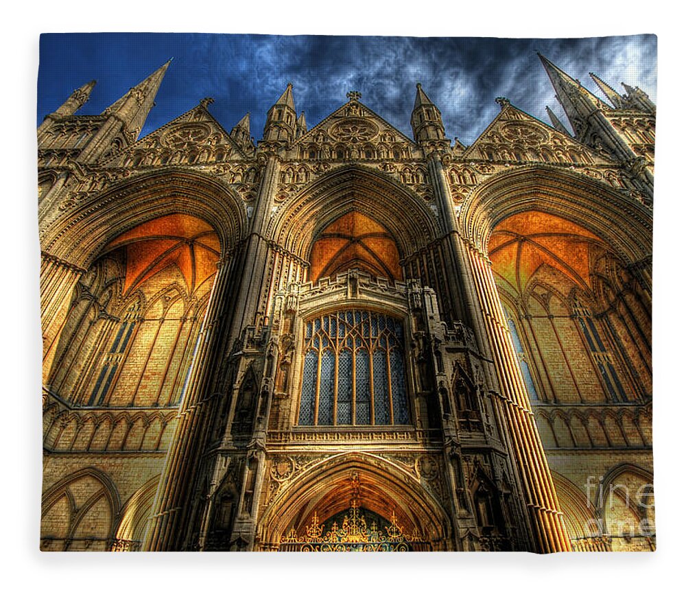 Yhun Suarez Fleece Blanket featuring the photograph Peterborough Cathedral by Yhun Suarez