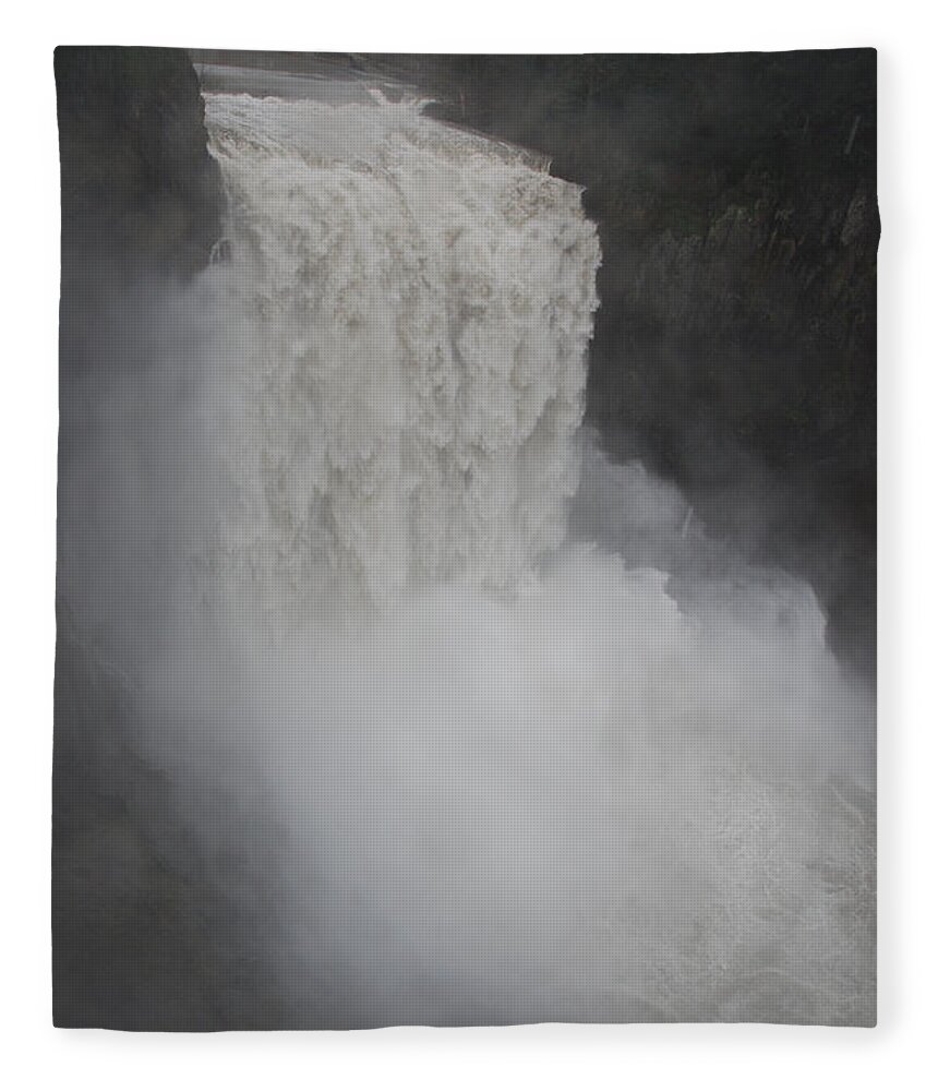 Falls Fleece Blanket featuring the photograph Snoqualmie Falls #1 by Michael Merry