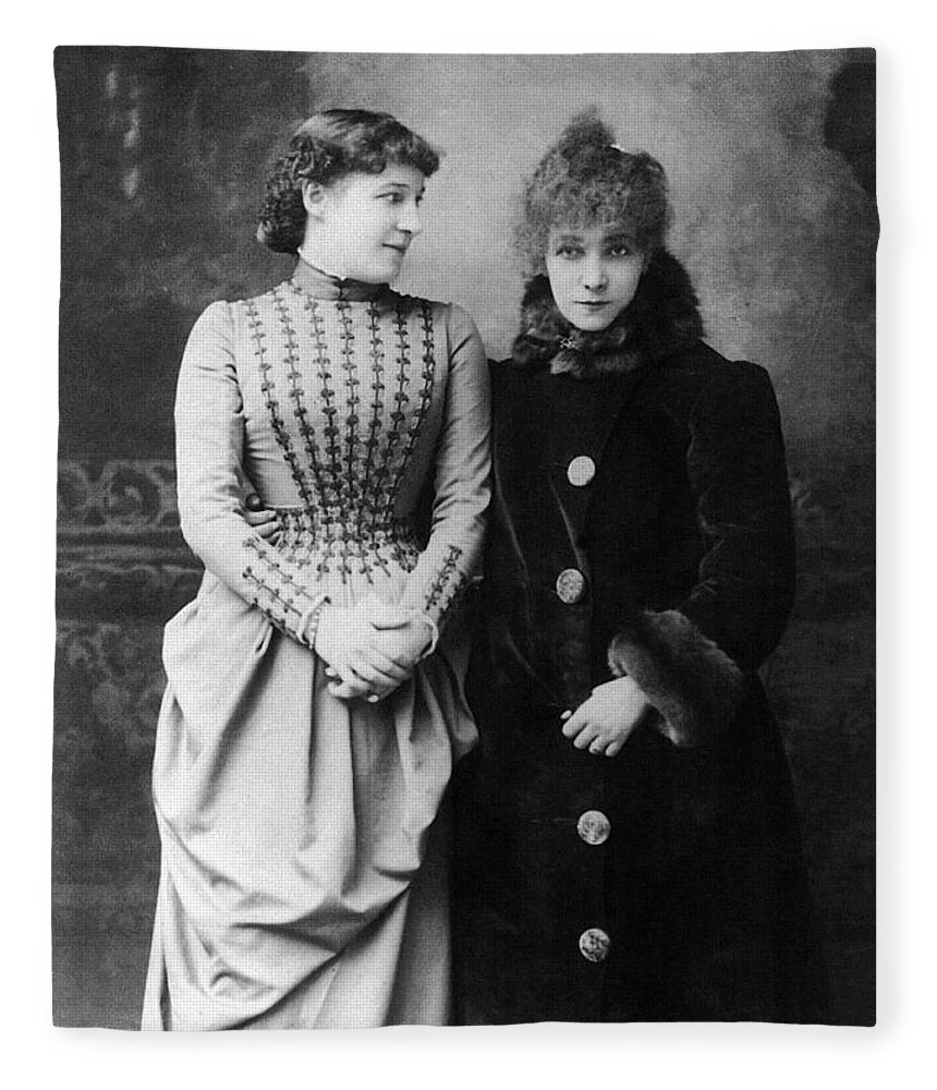 c1887 Lillie Langtry and Sarah Bernhardt Photo 