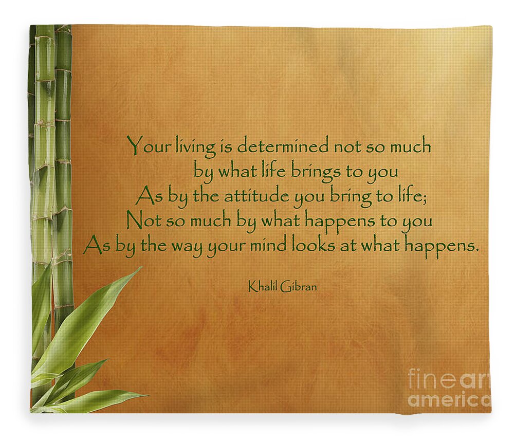 Khalil Gibran Fleece Blanket featuring the photograph 23- Your Living Is Determined by Joseph Keane