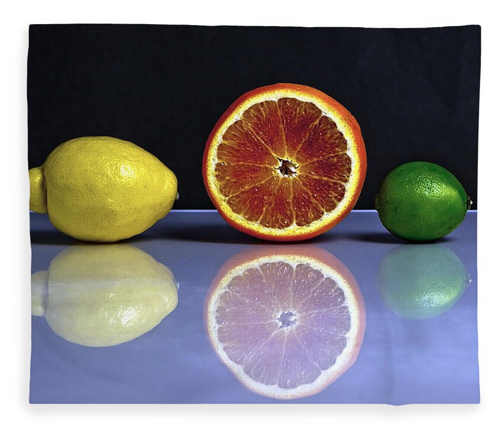 Citrus Fruits Fleece Blanket featuring the photograph Citrus Fruits #3 by Joana Kruse