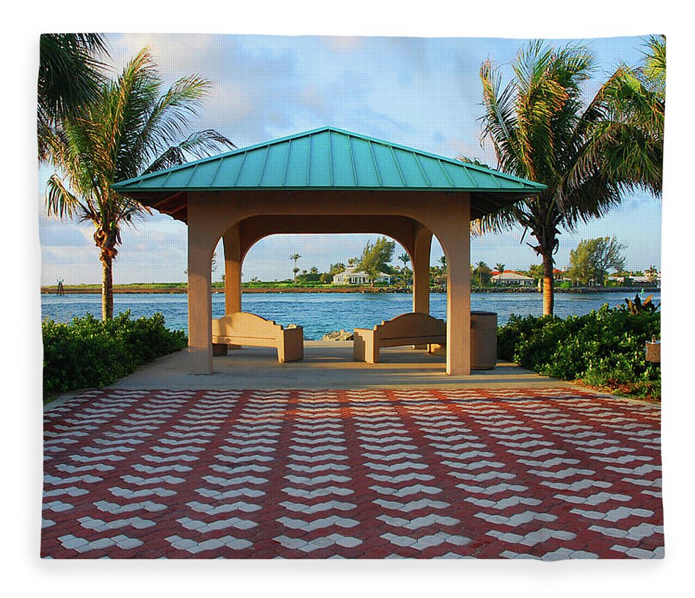 Palm Beach Inlet Fleece Blanket featuring the photograph 36- Palm Beach Inlet by Joseph Keane