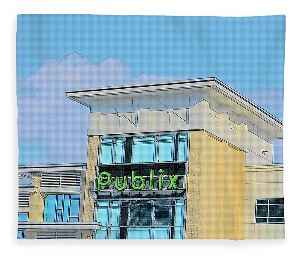 Publix Supermarket Digital Art Fleece Blanket featuring the photograph 53- Publix by Joseph Keane