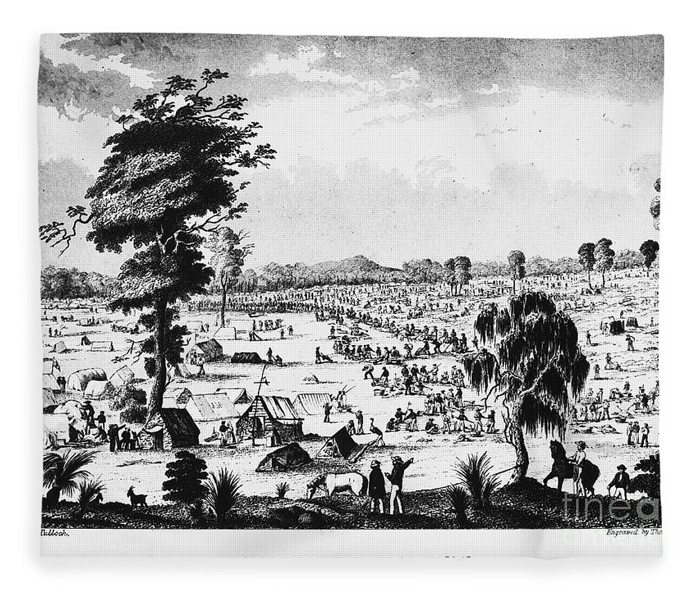 1851 Fleece Blanket featuring the photograph Australia: Gold Rush, 1851 by Granger