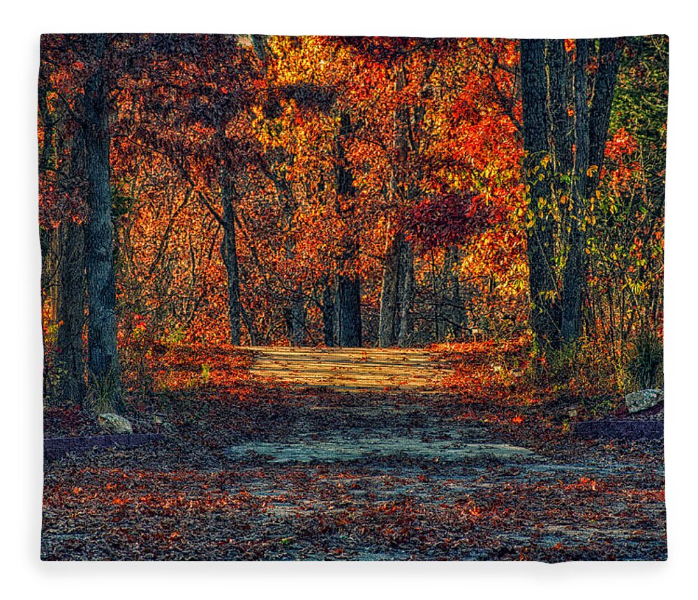 Missouri Fleece Blanket featuring the photograph Autumn Has Arrived by Bill and Linda Tiepelman