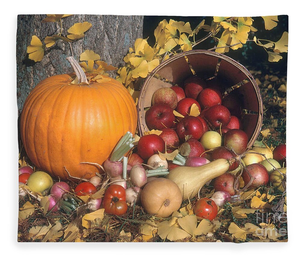 Autumn Fleece Blanket featuring the photograph Autumn Still Life by Photo Researchers, Inc.