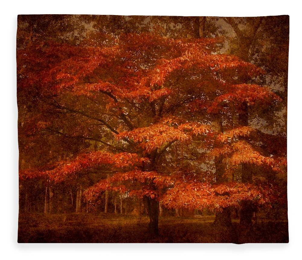 Autumn Fleece Blanket featuring the photograph Autumn's Tradition - Ocean County Park by Angie Tirado