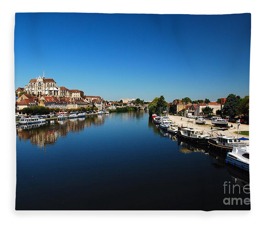 City Fleece Blanket featuring the photograph Auxerre France by Hannes Cmarits
