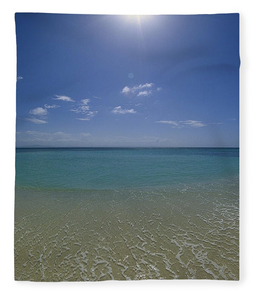 00194996 Fleece Blanket featuring the photograph Bacardi Beach by Konrad Wothe