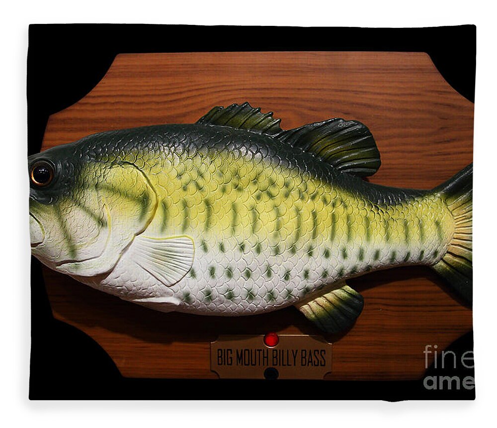 Father Fleece Blanket featuring the photograph Big Mouth Billy Bass . 7D13533 by Wingsdomain Art and Photography