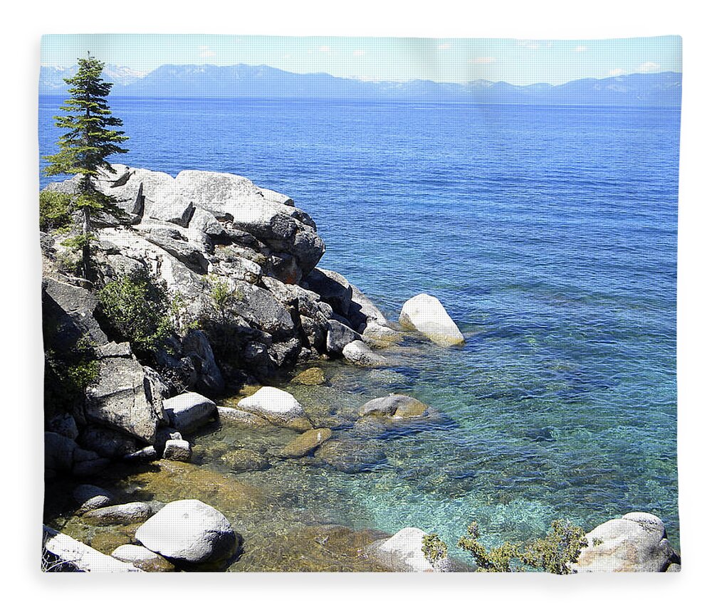 Lake Tahoe Fleece Blanket featuring the photograph Blue Waters of Lake Tahoe by Frank Wilson