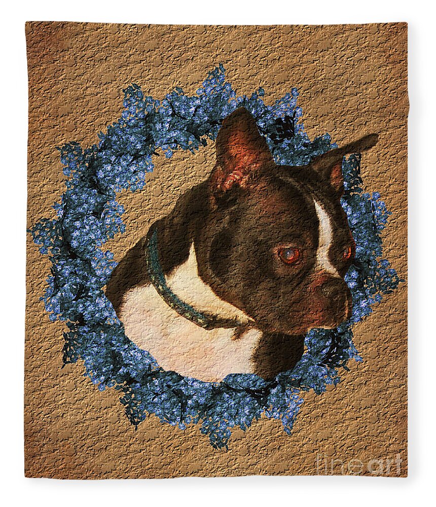 Boston Terrier Fleece Blanket featuring the photograph Boston Terrier Love by Smilin Eyes Treasures