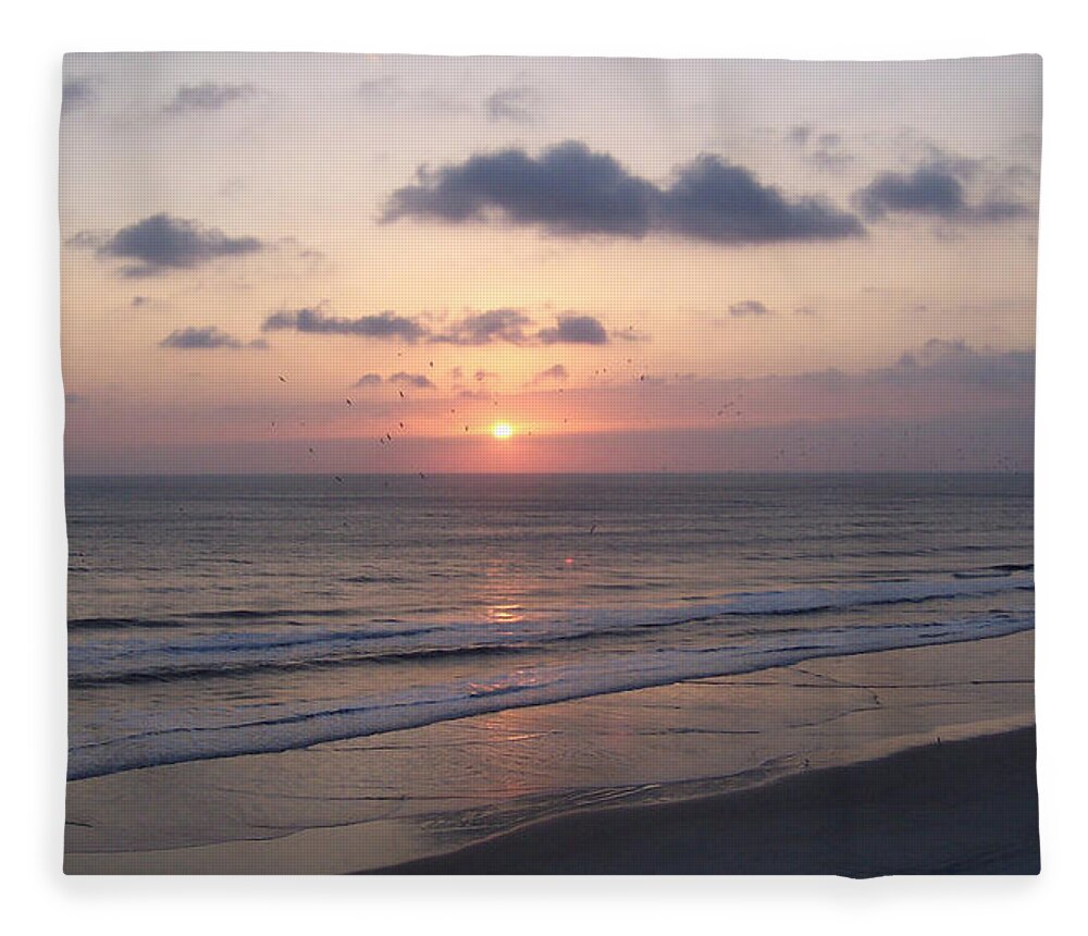 Sunrise Fleece Blanket featuring the photograph Calming Sunrise by Kim Galluzzo