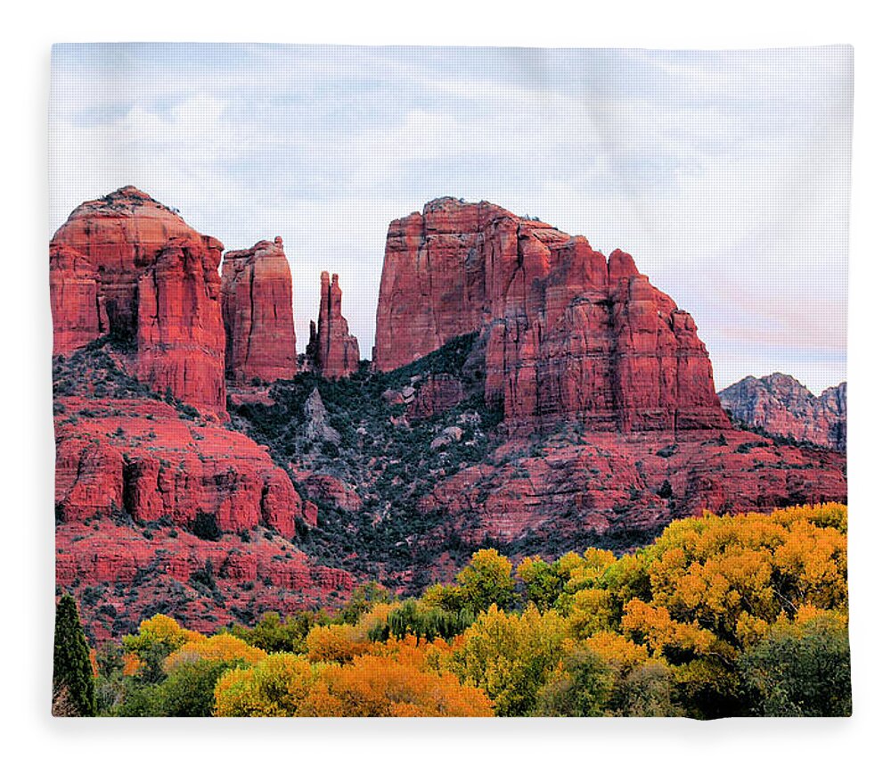 Cathedral Rock Fleece Blanket featuring the photograph Cathedral Rock by Kristin Elmquist