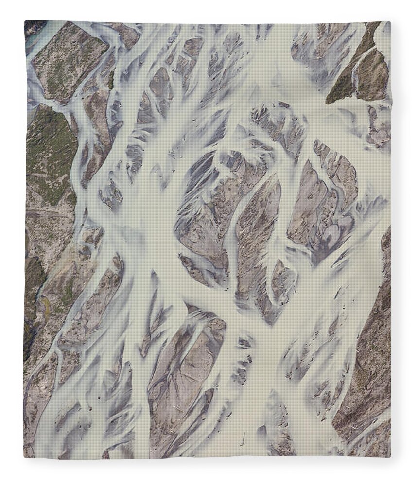 Mp Fleece Blanket featuring the photograph Cline River Showing Heavy Siltation by Matthias Breiter
