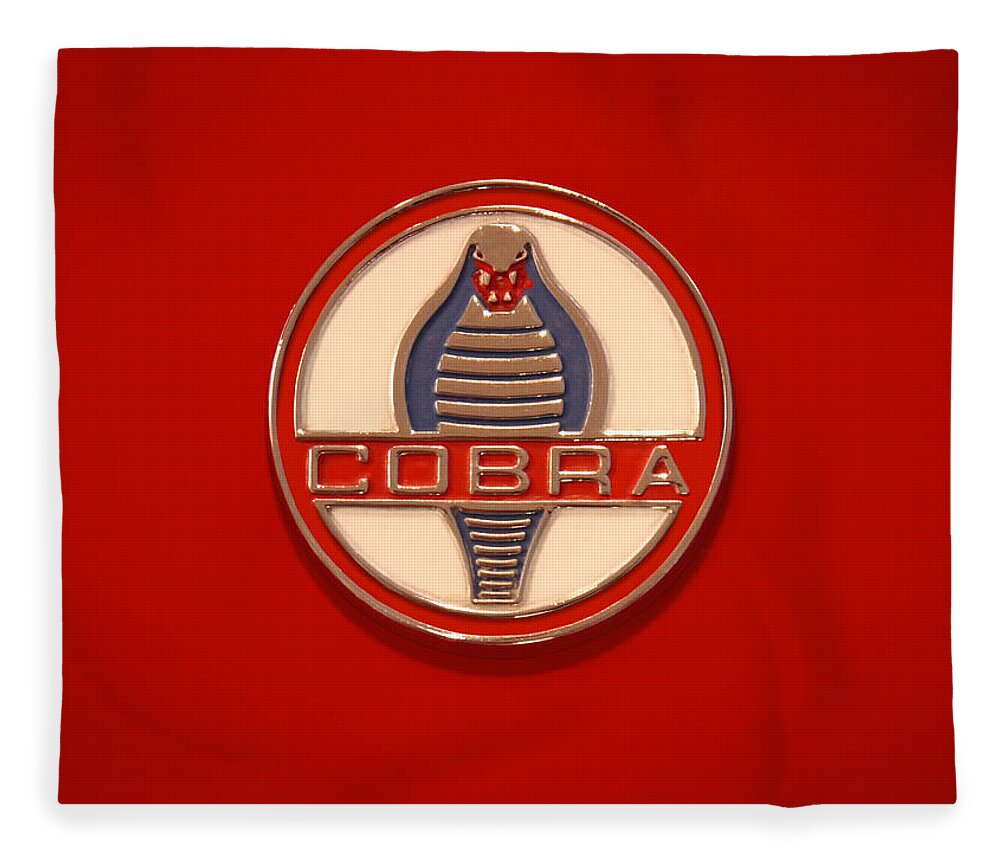 Transportation Fleece Blanket featuring the photograph COBRA Emblem by Mike McGlothlen
